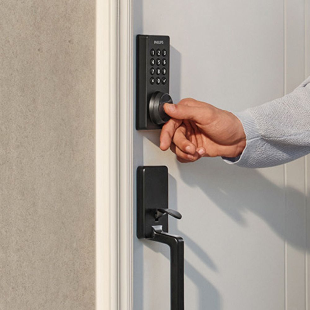 Philips 4200 Series Built-in Wi-Fi FIngerprint Keypad Smart Deadbolt with Handleset