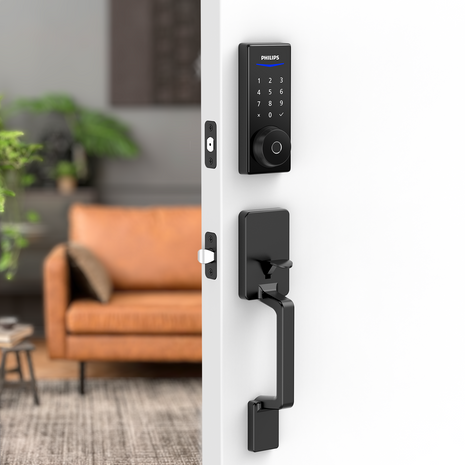 Philips 1000 Series Fingerprint Touchscreen Electronic Deadbolt with Handleset