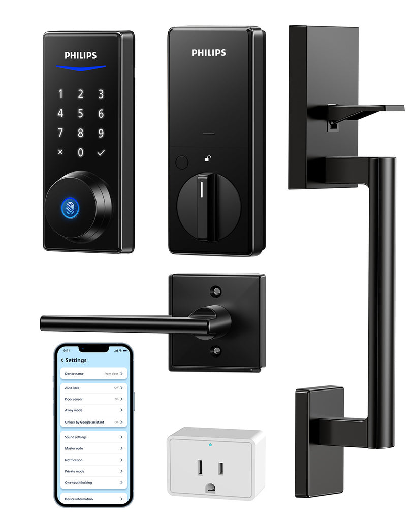 Bluetooth Fingerprint Smart Deadbolt With Handleset