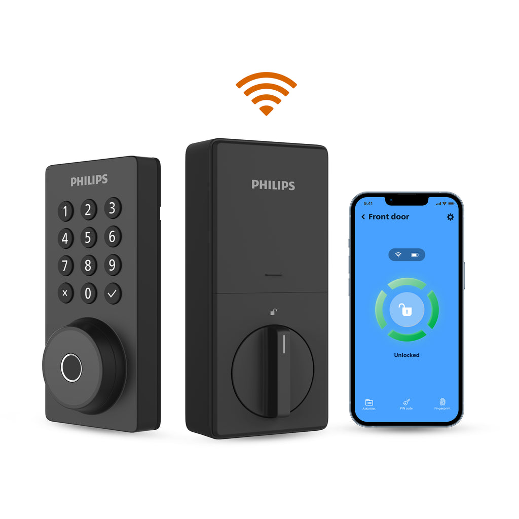 Built-in Wi-Fi Fingerprint Keypad Smart Deadbolt