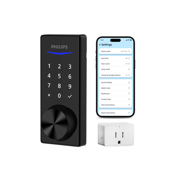 Philips 4000 Series Touchscreen Smart Deadbolt with Wi-Fi Bridge