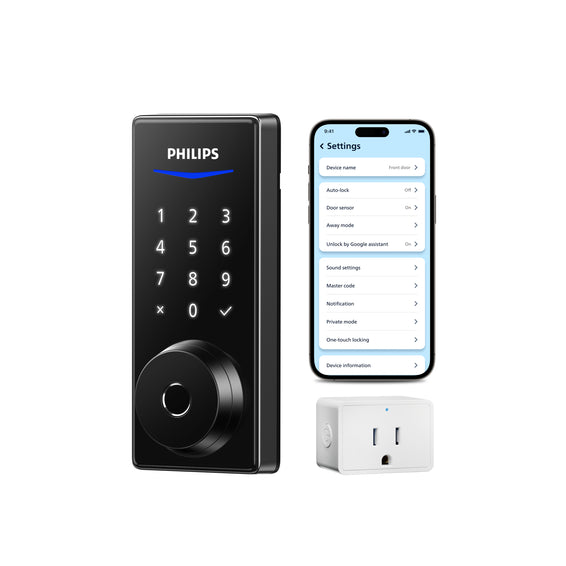 Philips 4000 Series Fingerprint Smart Deadbolt with Wi-Fi Bridge